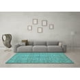 thumbnail image 3 of Ahgly Company Indoor Square Persian Light Blue Traditional Area Rugs, 3' Square, 3 of 4