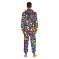 thumbnail image 4 of FORMRS Onesies Pajama for Adults Unisex Hoodie Winter Jumpsuit One Piece Sleepwear, Sizes S-2XL, Colorful Psychedelic, 4 of 7