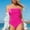 c01Pink, variant on Strapless One Piece Swimsuits for Women Tummy Control Bandeau Bathing Suits Ruffle Slimming Swimwear Pink M