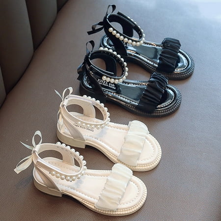 

Cathalem Kids Jelly Shoes Elegant Soft Bottom Sandals For Girl Summer Children Sandals Fashion Size 8 Toddler Girl Sandals Black 10.5 Years