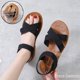thumbnail image 5 of Sandalias Zapatos Planos Zapatos de Primavera Zapatos estilo Romano Zapatos de Playa Zapatos de Mujer Suela Blanda, 5 of 5