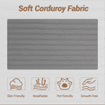thumbnail image 4 of DELMANGO Modular Sectional Sofa with L-Shape Chaise, Corduroy Boneless Couch Set for Living Room, No Assembly Required, Grey, 4 of 8