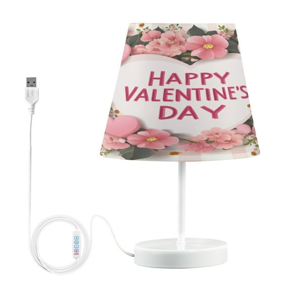 BZSMCE Table Lamp Creative Happy Valentine's Day Simple Pattern Night Light