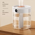thumbnail image 3 of 2X Humidificador de Aire H2O, Boquilla Doble de Capacidad de 2 Litros con Pantalla LCD de Humedad, Difusor de Aceites Esenciales, USB PortáTil,, 3 of 5