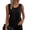 Black, variant on Womens Summer Tops - Bamboo Cotton Crew Neck Sleeveless Tank Relaxed Fit Textured Top - Basic Pullover Shirt for Daily Womens Tops,Camel M