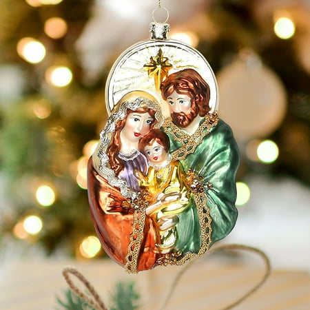 

DISHAN Jesus Pendant Decorative Eye-catching Creative Glass Jesus Hanging Pendant