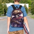 thumbnail image 4 of Lukts Cool Skull Cowboy Pattern 15 Inch Student Backpack, Waterproof Laptop Backpack with Adjustable Shoulder Straps, Lightweight Travel, Campus Backpack, Unisex, 4 of 6