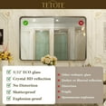 thumbnail image 3 of TETOTE Black Bathroom Mirror, 55x36 Inch Matte Metal Frame Modern Farmhouse Decor Rectangular Large Entryway Vanity Wall Mounted Mirror (Horizontal/Vertical), 3 of 8