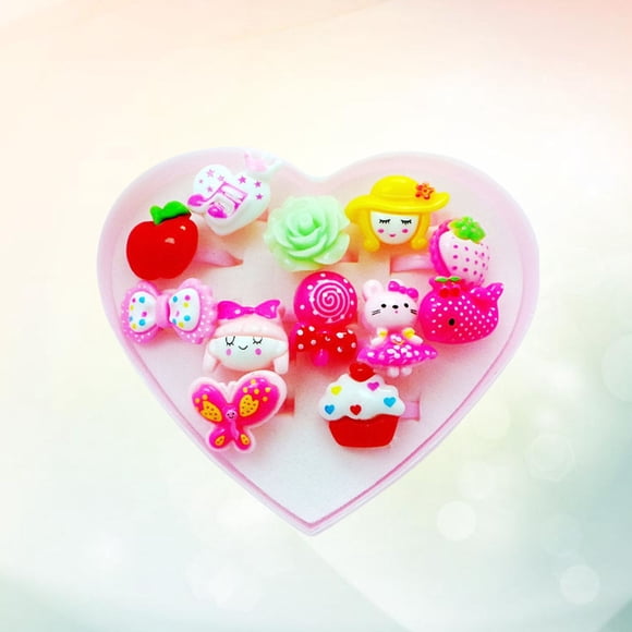 UPGRATOR 12Ensemble Formes de Dessin Animé en Résine Multicolore pour Filles Accessoire de Déguisement Fête d'Anniversaire