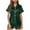Green, variant on Patlollav Womens Home Wear Pajamas Two-Piece Suit Short Sleeve Pants Pajama Set