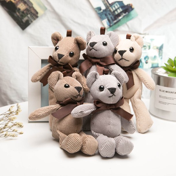 Hot Teddy Bears Brand New Soft Stuffed Plush High Quality Mini 15CM Bear Plush Pendant Children Gifts Christmas Wedding Gifts115cm He Qiyong unisex