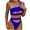 Blue, variant on Sngxgn Bikini Set for Women Two Piece Swimsuits V Neck Tie Spaghetti Straps(Blue,S)