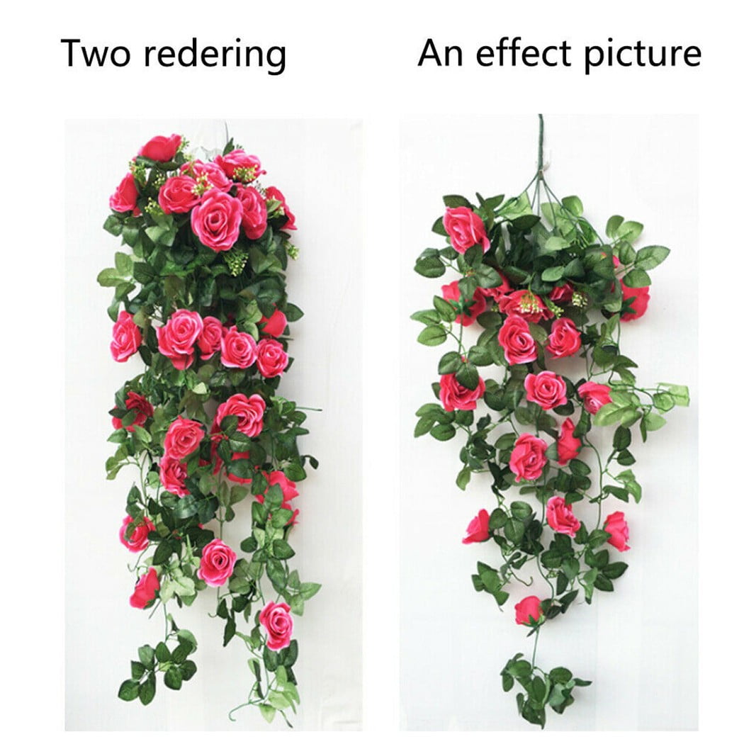 Artificial Fake Hanging Flower Vine Plant Indoor Outdoor Home Garden Decor hi 