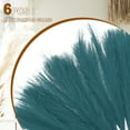 thumbnail image 3 of Uxcell 6 Pcs Faux Pampas Grass 42.5cm/16.5" Artificial Fake Dried Pampas Grass Decor 9 Branches with Stem for Floor Vase Filler, Home Decoration, Blue Green, 3 of 7