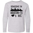 thumbnail image 3 of Inktastic Houston Texas Someone Loves Me Skyline Long Sleeve Youth T-Shirt, 3 of 5