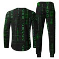 thumbnail image 4 of Honeeladyy Men's Tracksuit 2 Piece Long Sleeve Print Pullover Jogging Track Suit Athletic Casual Sweatsuit #Md-Green-M, 4 of 5