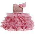 thumbnail image 3 of XEGLSBU Girls Dresses 4T Fancy Girls Sequin off Shoulder Party Dress Tiered Short Tutu Skirt For Pink Size 9-10 Years, 3 of 6