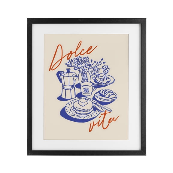 Stupell Industries Modern Retro Breakfast Morning Spread Black Framed Print Under Glass, 13 x 16, by The Prints Vibe