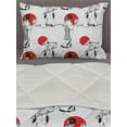 thumbnail image 3 of East Comforter & Sham Bedding Set, Japanese Geisha Girl with Traditional Style Kimono Folk Culture Illustration, 3 pcs Duvet Set Microfiber Filling Quilt, 5 Sizes, Black Red, by Ambesonne, 3 of 4
