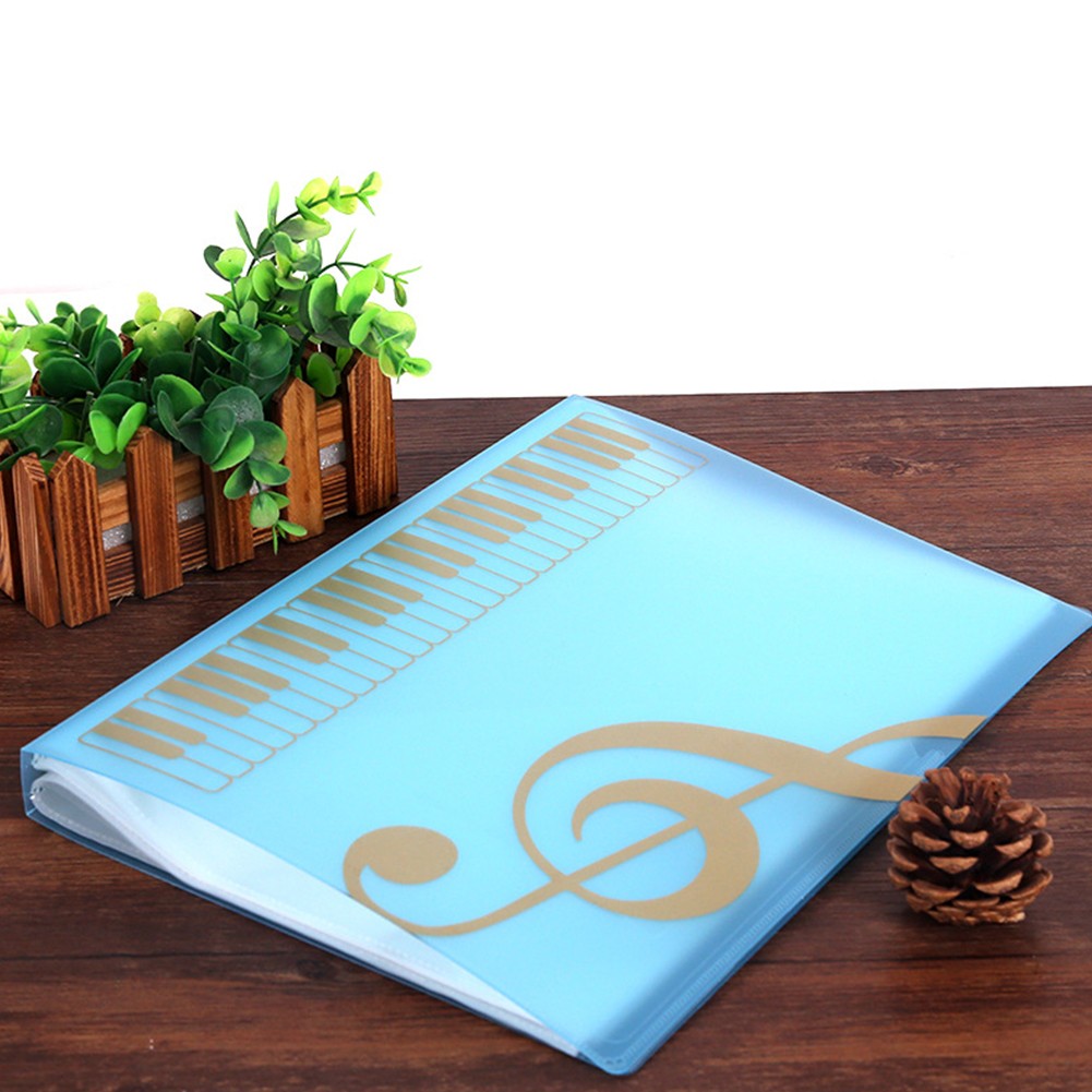 LIKEM 40 Pages Piano Score Holder A4 Music Book Clip Sheet Note File