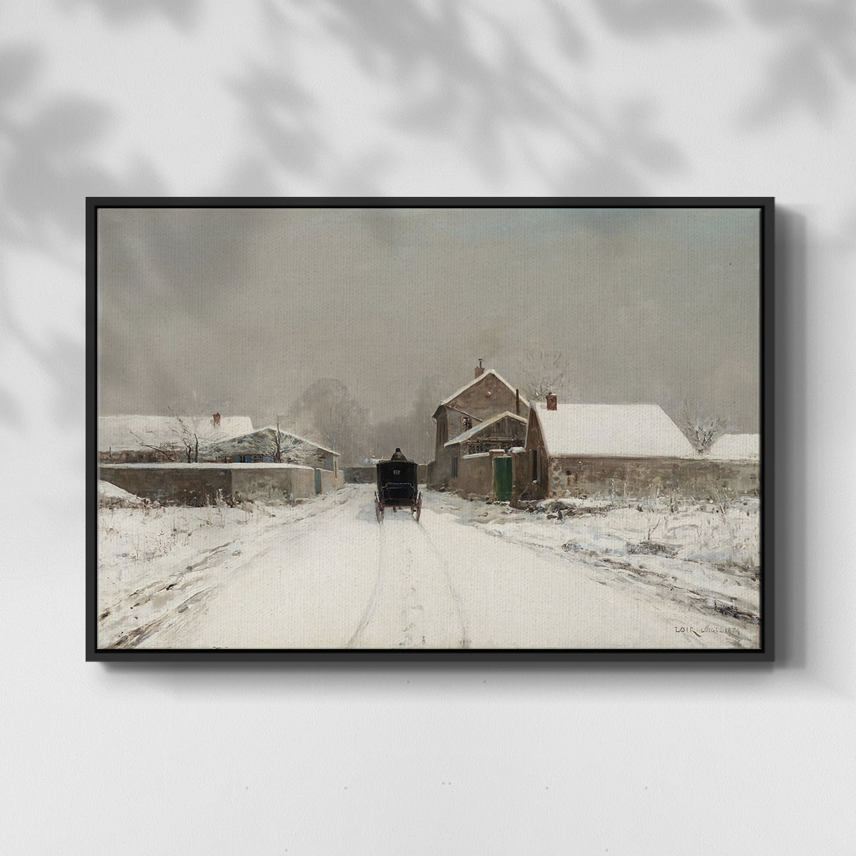 Vintage Animal Print-XXVII By Wexford Home Framed in Black Wood Gallery Wrapped Canvas 17 in. x 25 in.
