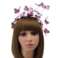 thumbnail image 3 of Diadema de mariposa colorida Hugo para mujer y niña boda fiesta foto rojo, 3 of 8