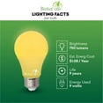 thumbnail image 5 of 4 Pack Bioluz LED Color Tinted Light Bulbs Blue Red Yellow Green 60W Replacement Non-Dimmable A19 LED Bulbs, 5 of 11