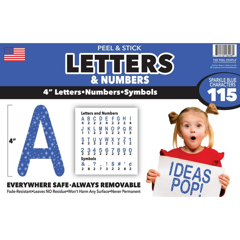 Vinyl Removable Letter Stickers - Peel and Stick Waterproof Decal 6