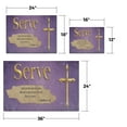 thumbnail image 3 of Jesus Serve Vinyl Decal 5 Pack of 12 Inch x 16 Inch Weatherproof Heavy-Duty Adhesive Backing | Inspirational Faith, Religious Message, Eye-Catching Display | Made in USA, 3 of 6