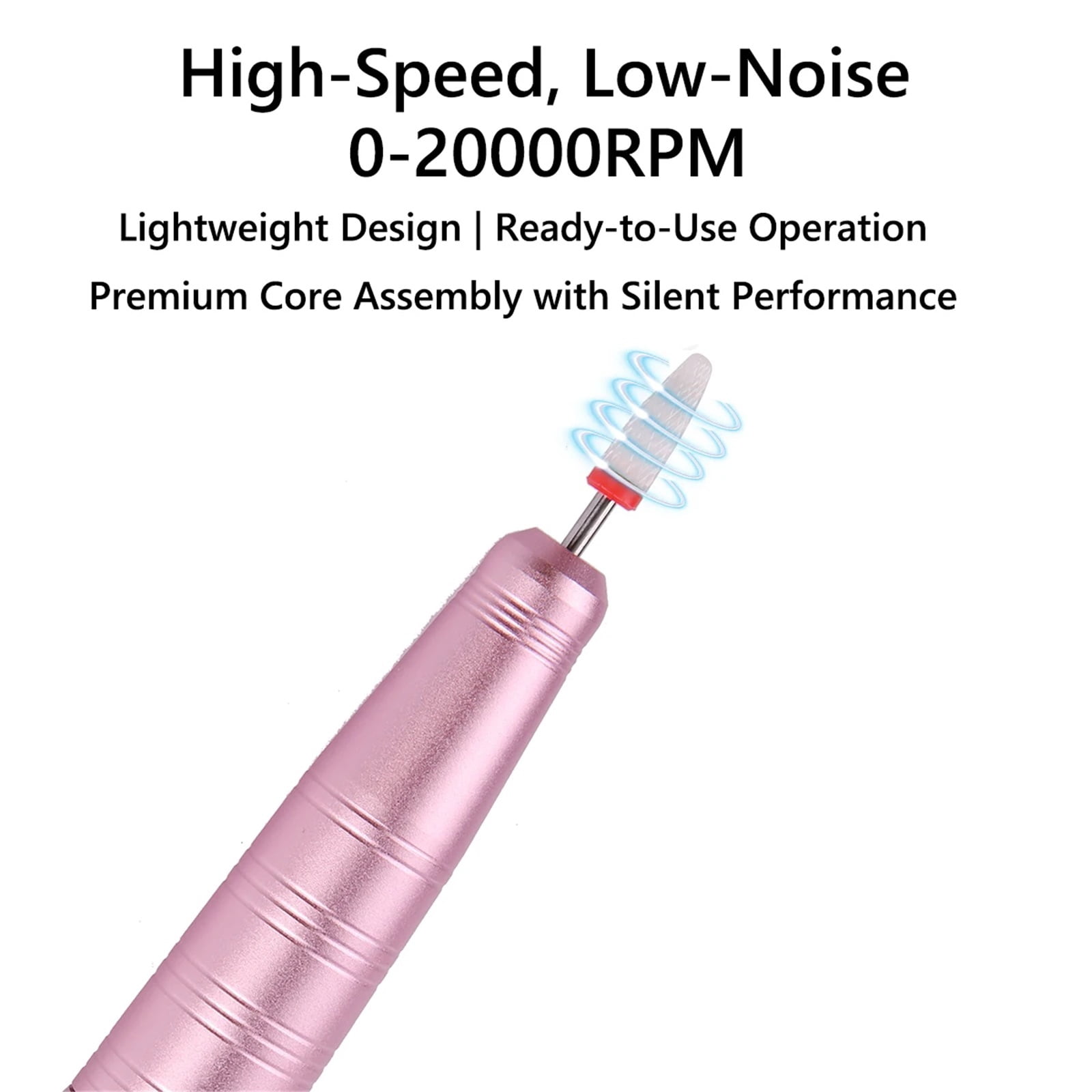 Wireless Nail Drill File Professional for Acrylic Gel Nails Portable Nail Drill Machine Kit for Manicure Pedicure Nail Set