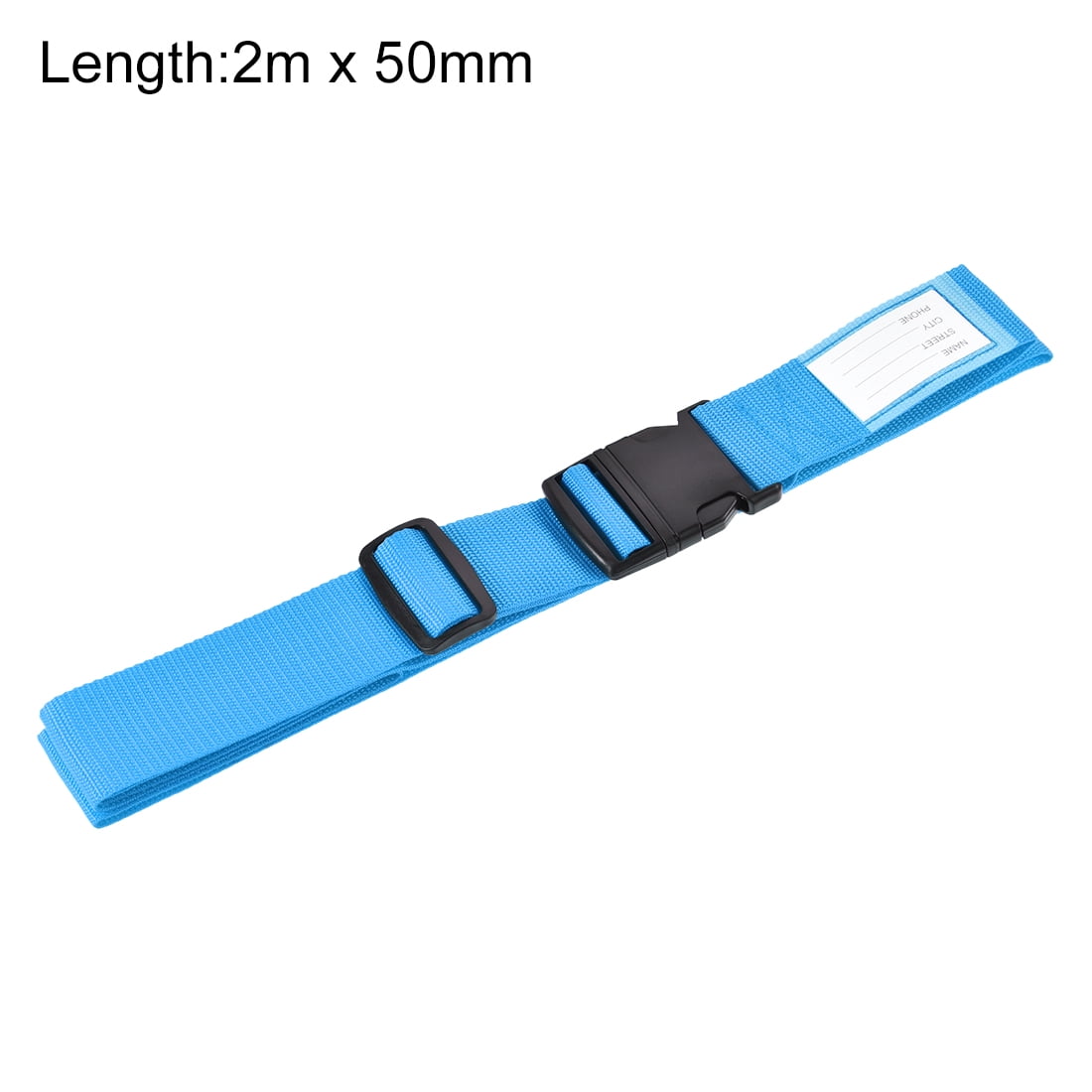 Unique Bargains Luggage Straps Suitcase Belts with Buckle Adjustable Travel Accessories Sky Blue