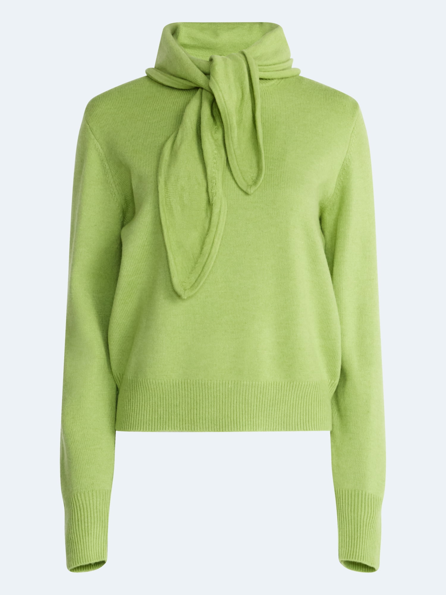Free Assembly Women's and Women's Plus Cropped Crewneck Sweater with Scarf, Lightweight, Sizes XS-4X
