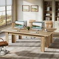 thumbnail image 2 of Tribesigns 79" Extra Long 2 Person Desk, Modern Wooden Double Desk Computer Desk for Home Office, 2 of 6