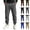 Dark Gray, variant on Zpzdpjkx Mens Tapered Sweatpants Drawstring Elastic Waist Cuffed Ankle Solid Tone Casual Street Workout Pants for Mens