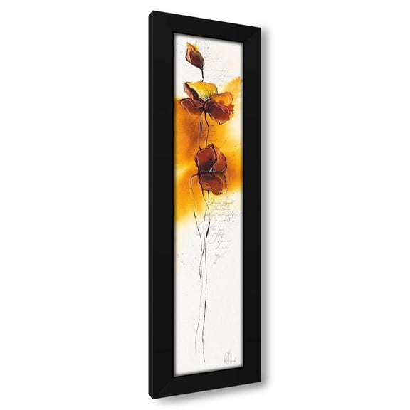 Isabelle Zacher-Finet 6x14 Black Modern Wood Framed Wall Art Titled - Fleurs d automne III
