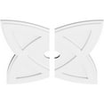 thumbnail image 2 of 26"OD x 3"ID x 9 3/4"C x 1"P Cosmo Architectural Grade PVC Contemporary Ceiling Medallion, Two Piece, 2 of 11