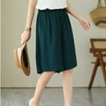 thumbnail image 2 of Summer Ladies' Comfortable Solid Color Casual Shorts with Elasticated Waist, Lightweight, 2 of 7