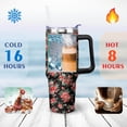 thumbnail image 4 of 40oz Tumbler with Handle and Straw Lid | Vacuum Insulated Leak Proof Tumbler | Stainless Steel Travel Mug Water Bottle Cup Keeps Cold & Hot, 4 of 7