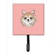 thumbnail image 1 of Checkerboard Pink Chihuahua Leash Or Key Holder, 4.25 W x 7 H In., 1 of 1