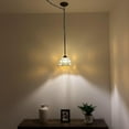thumbnail image 2 of Tiffany Mini Pendant Lights Plug In Gold Stained Glass Baroque Style LED Bulb Included 8" W*8"D*60" H, 2 of 6