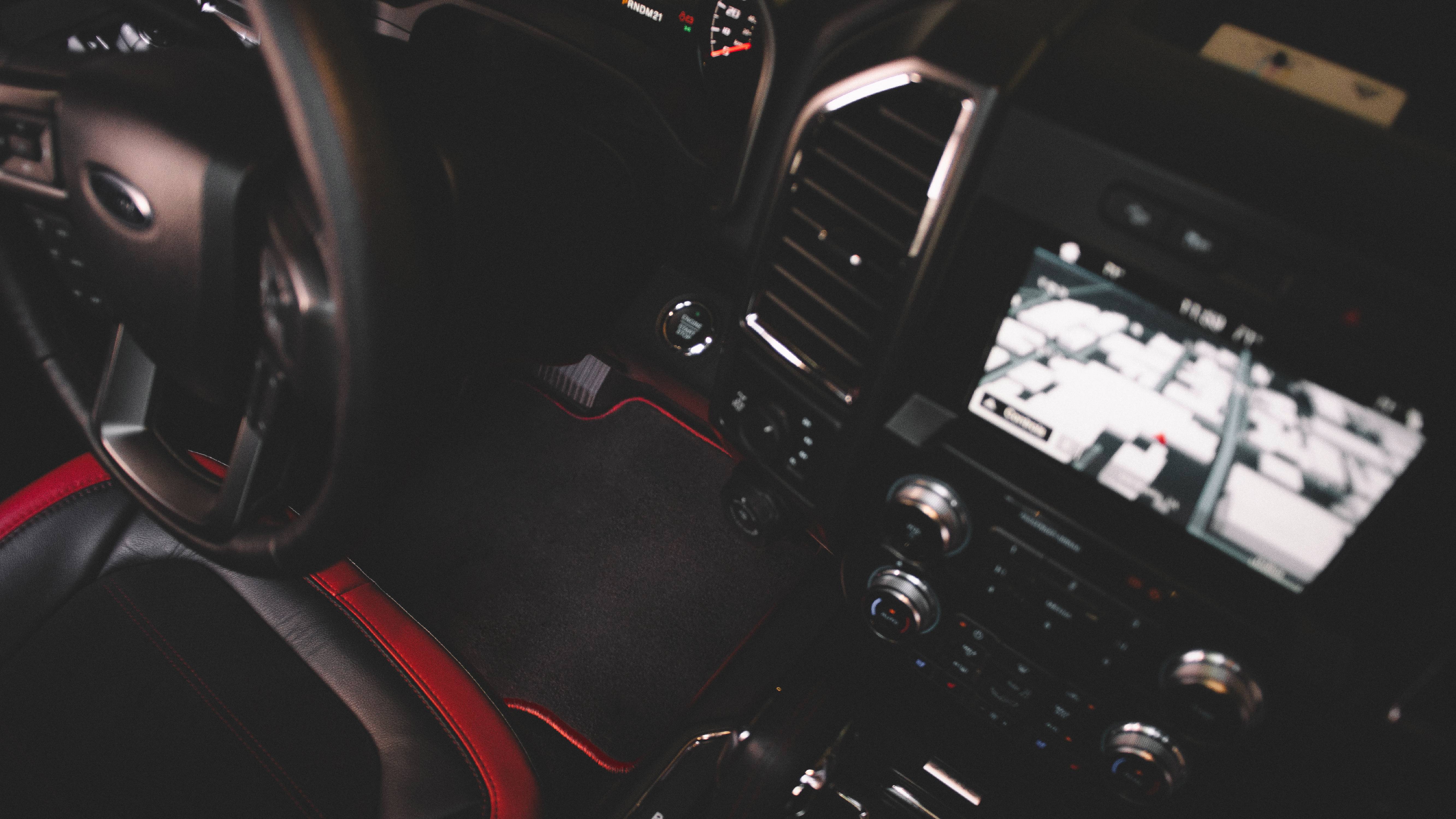 GGBAILEY GMC Sierra 2500 HD (2 Door Regular Cab) Black with Red Edging Carpet Car Mats / Floor Mats, Custom Fit for 2011, 2012, 2013, 2014, 2015, 2016, 2017, 2018, 2019 - Driver & Passenger Mats