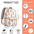 thumbnail image 3 of Golden Students Backpack Pineapples Hawaiian Hawaii Tropical School Bag with Fruit Summer Yellow Pattern, Comfortable and Durable, 3 of 3