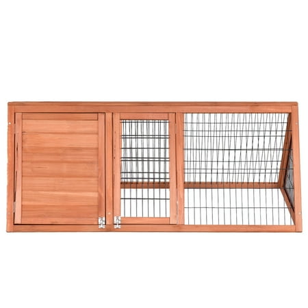 Animal Weight - GHP Natural Fir Wood & Galvanized Wire Lightweight & Portable Animal Rabbit Hutch