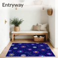 thumbnail image 3 of ODIKA 8'x10' Machine Washable Non-Slip Area Rug, Cosmic Floral Universe Starlight Celestial Galactic Heavenly High Traffic Rug, Purple, 656410, 3 of 7