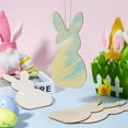 thumbnail image 3 of 1 Set 10Pcs 7 x 3.5 Inch Wooden Rabbit Cutouts Unfinished Wood Easter Animal Shaped Slices Blank Wood Embellishment for DIY Arts Project Crafts Painting Home Party Favor Decoration Holiday Supplies, 3 of 5