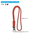 thumbnail image 2 of Uxcell Paracord Neck Lanyard Keychain Braided Strong Lanyard with Clip and Key Ring Black,Red, 2 of 5