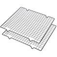 thumbnail image 1 of Lamotor 2 rejillas de metal para enfriamiento de cocina, rejilla de enfriamiento de alambre cuadrado para pasteles y carne, 10 x 11 pulgadas (negro), 1 of 5