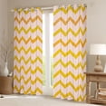 thumbnail image 2 of Feelyou Orange Stripes Waves Curtains Pack of 2 (52x84 Each), Abstract Window Curtains, 2 of 6