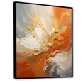 thumbnail image 2 of Designart "Surging In Golden Orange" Abstract Spirals Floater Framed Wall Art Prints, 2 of 5
