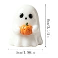 thumbnail image 3 of MInHoues 3.14 Inch Halloween Ghost Figurine with Orange Pumpkin, Cute Resin Ghost Statue for Tabletop Centerpiece, Spooky Decorative Ornament for Home Shelf Mantel, 3 of 9